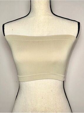 Seamless Strapless Bandeau Top - Cream